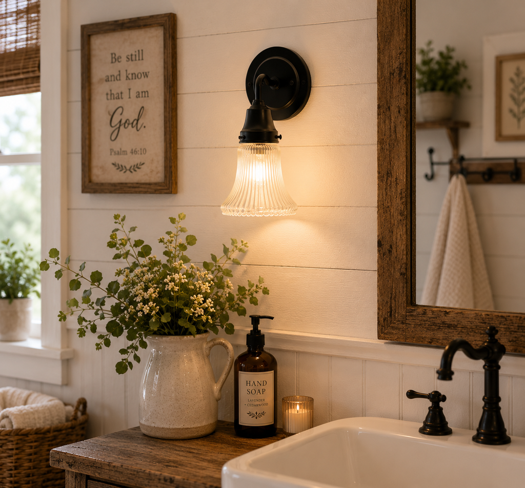 Amber Holophane Clear Glass Wall Sconce or Pendant Light
