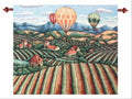 Vineyard View Morning Mist Fine Art Tapestry