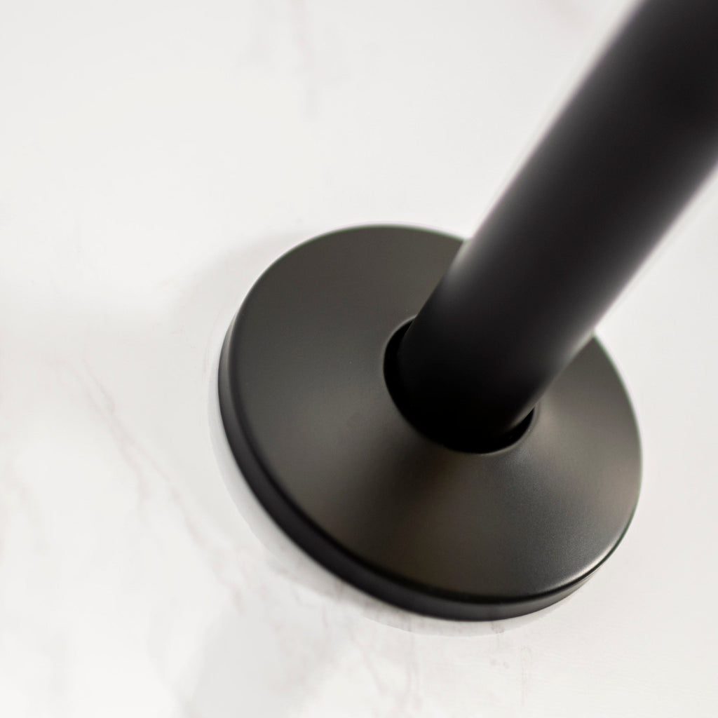 12 in. L-Shaped Shower Head Extension Arm (Black Finish)
