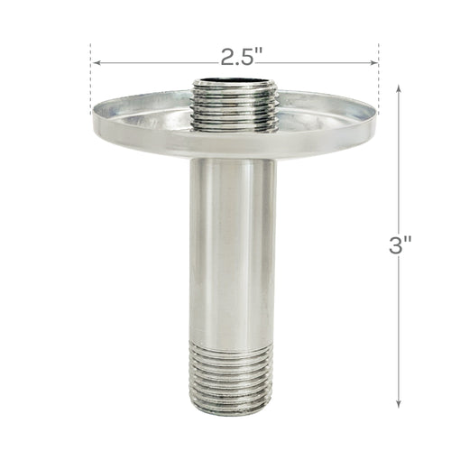 3 in. Shower Arm for Ceiling-Mounted Rainfall Showerhead (Brushed Nickel Finish)