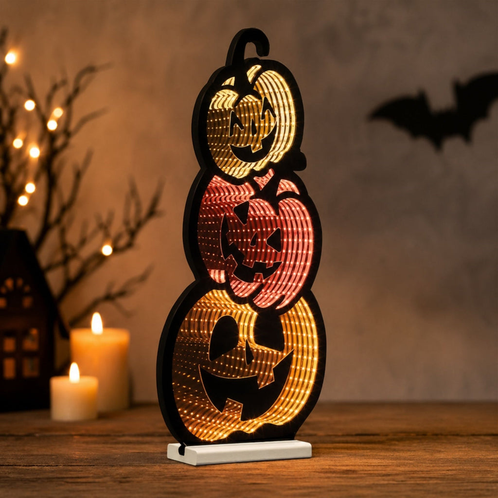 Triple Jack-o-Lantern Ekkolight 23"H
