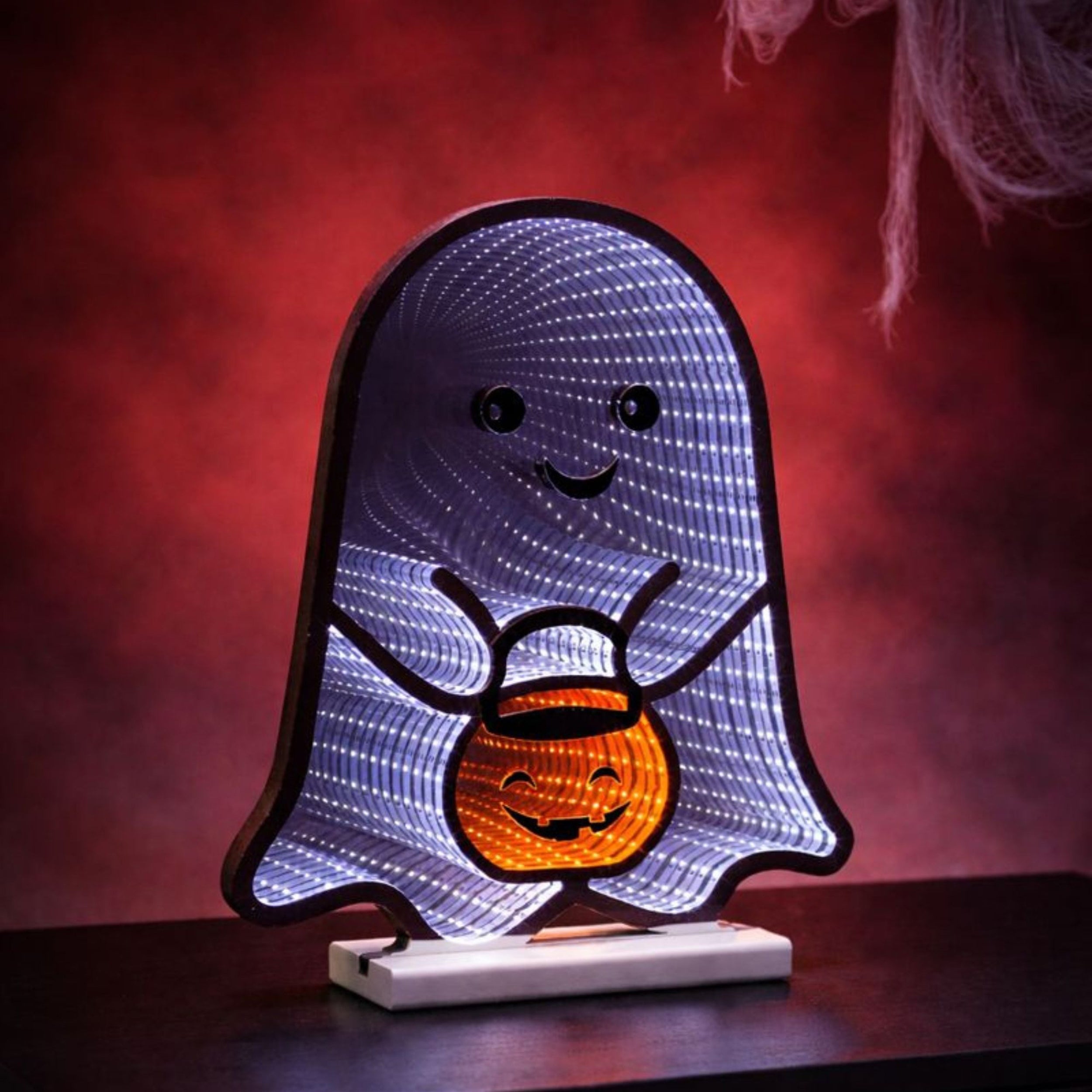 Ghost w/Candy Bucket Ekkolight 16"H