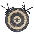 Primitive Pewter Star Braided Chair Pad (Pack of 2)