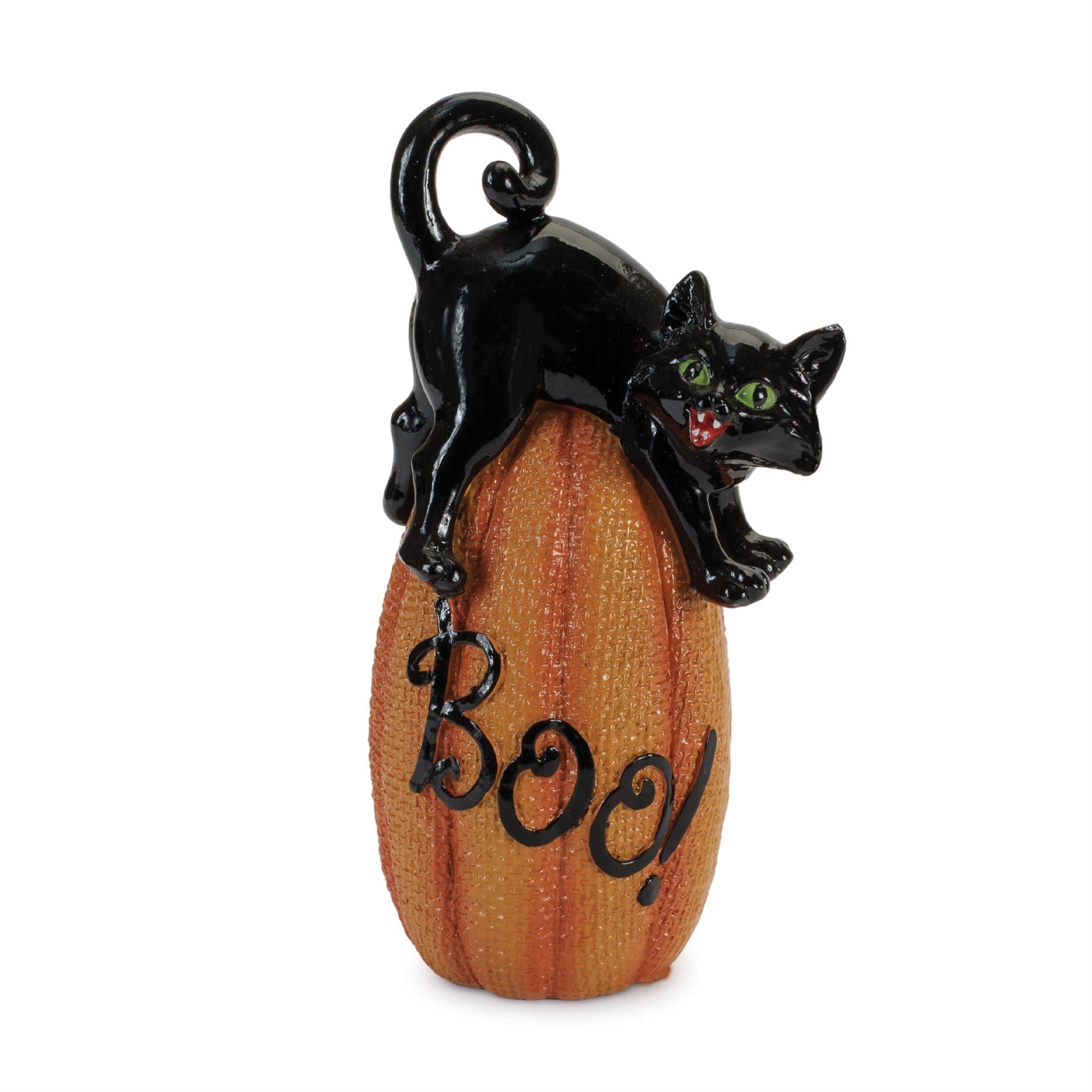 Black Cat on Pumpkin Figurine (Set of 3)