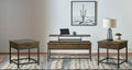 Byers 3-piece Lift Top Coffee and End Table Set Brown Oak