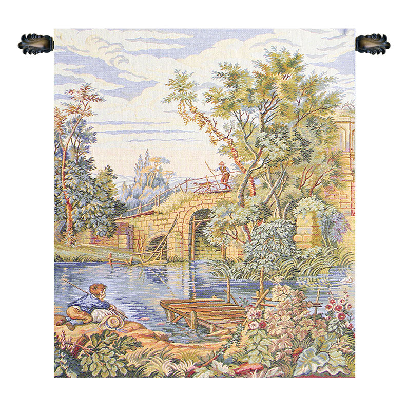 Fishing at the Lake Italian Tapestry