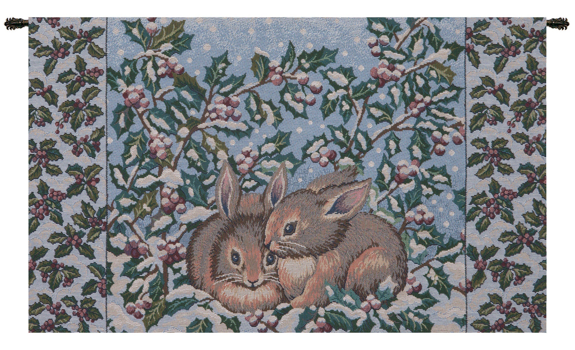 Holiday Bunnies Italian Tapestry