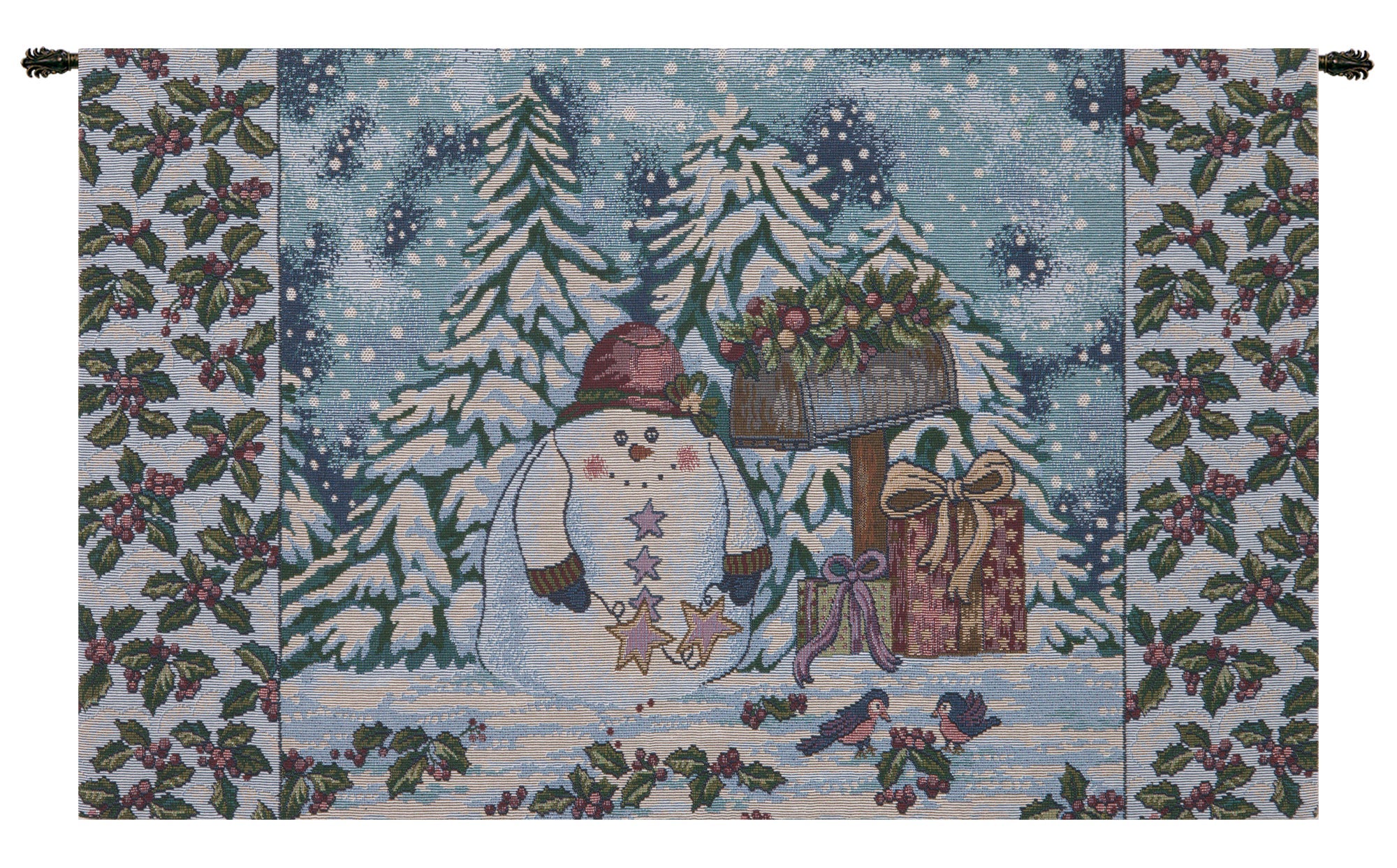 Holiday Snowman Italian Tapestry