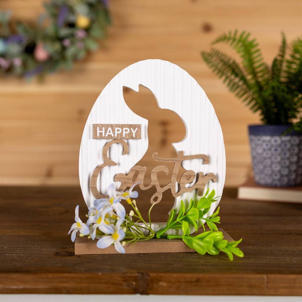 Happy Easter Rabbit Tabletop Sign