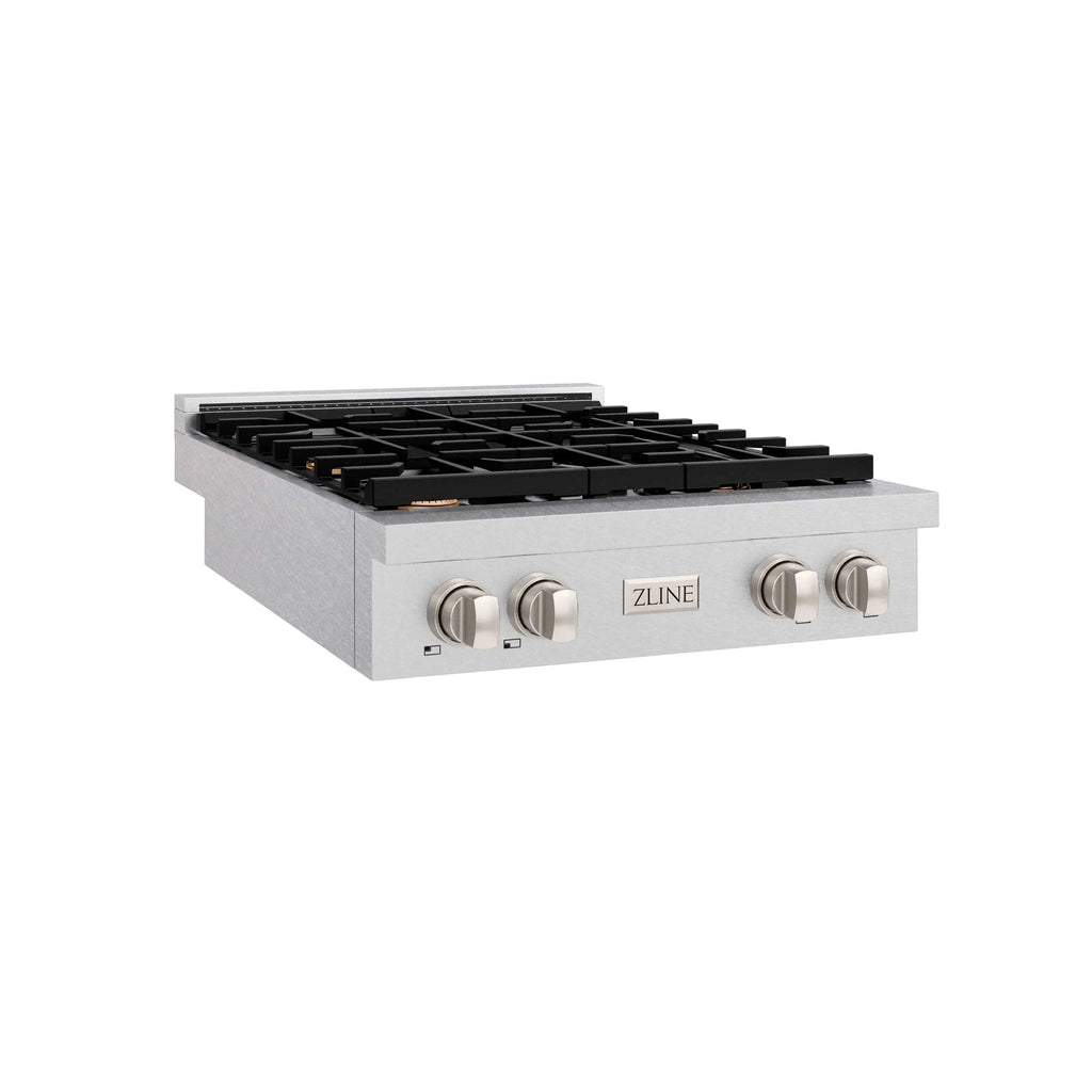 ZLINE 36" Paramount Gas Rangetop DuraSnow® Stainless Steel Brass Burners SRTS-BR-36