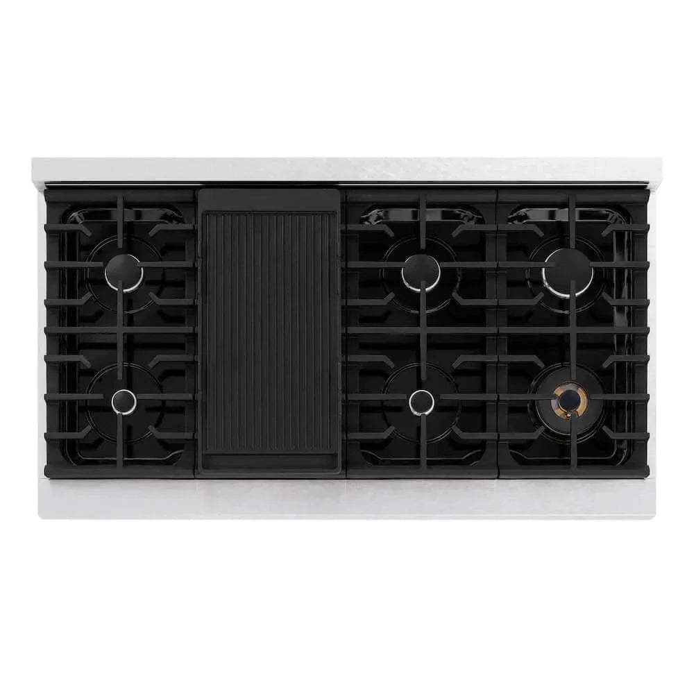 ZLINE 48" Paramount Gas Rangetop DuraSnow® Stainless Steel SRTS-48