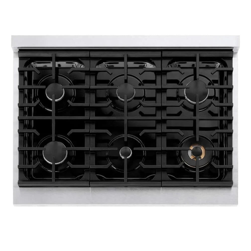 ZLINE 36" Paramount Gas Rangetop DuraSnow® Stainless Steel SRTS-36