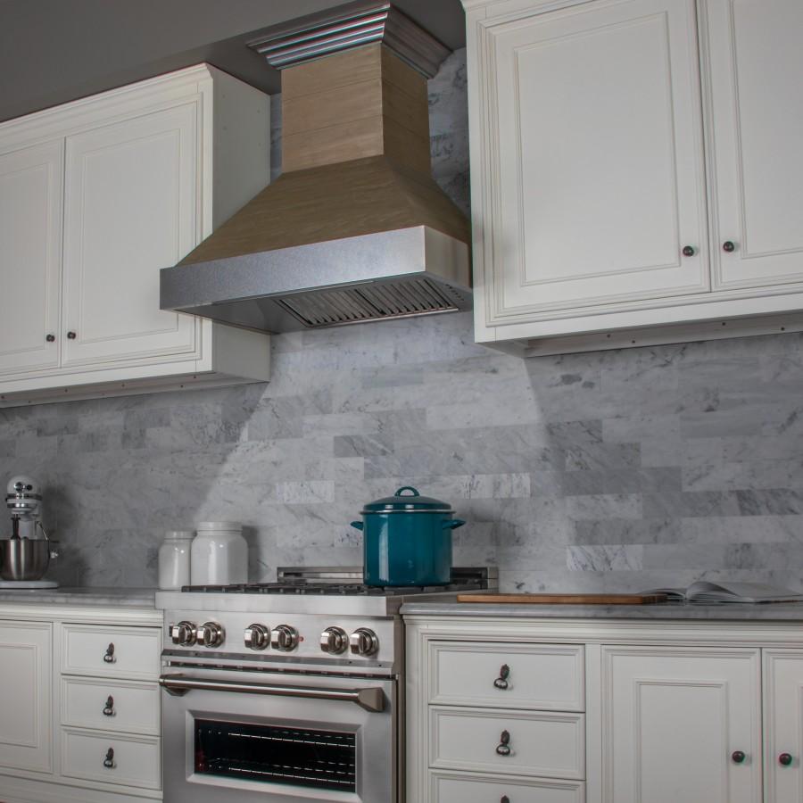 ZLINE 36" Wooden Wall Range Hood, CFM Motor, 365YY-36