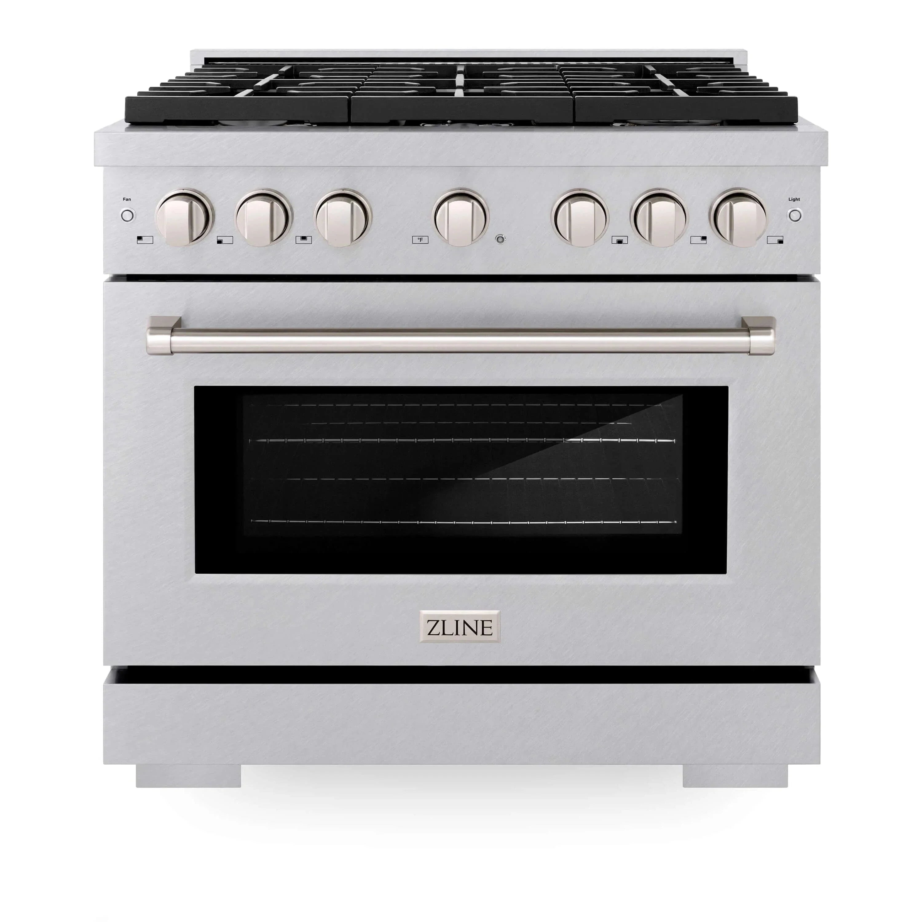 ZLINE 36"Paramount Dual Fuel Range DuraSnow® Brass Burners SDRS-BR-36