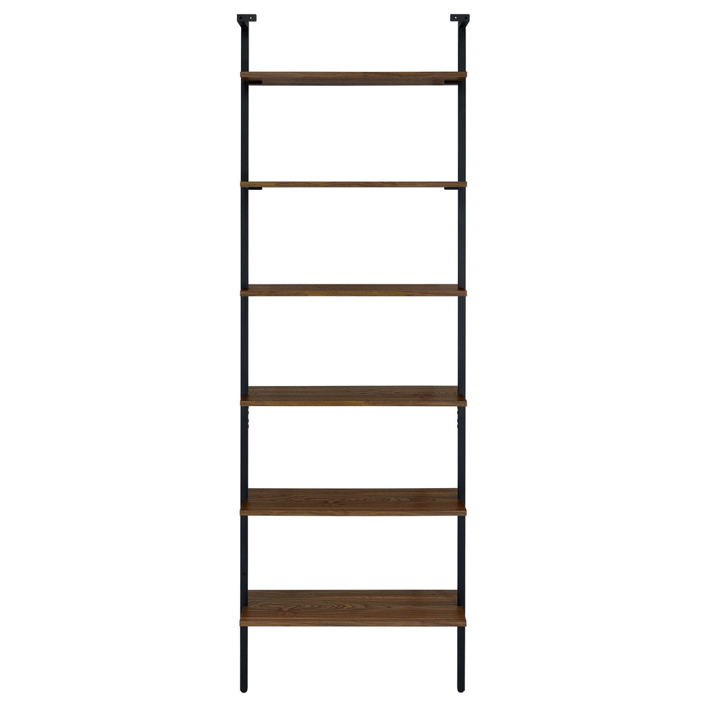 Owens 96-inch 6-shelf Wall Bookshelf Walnut