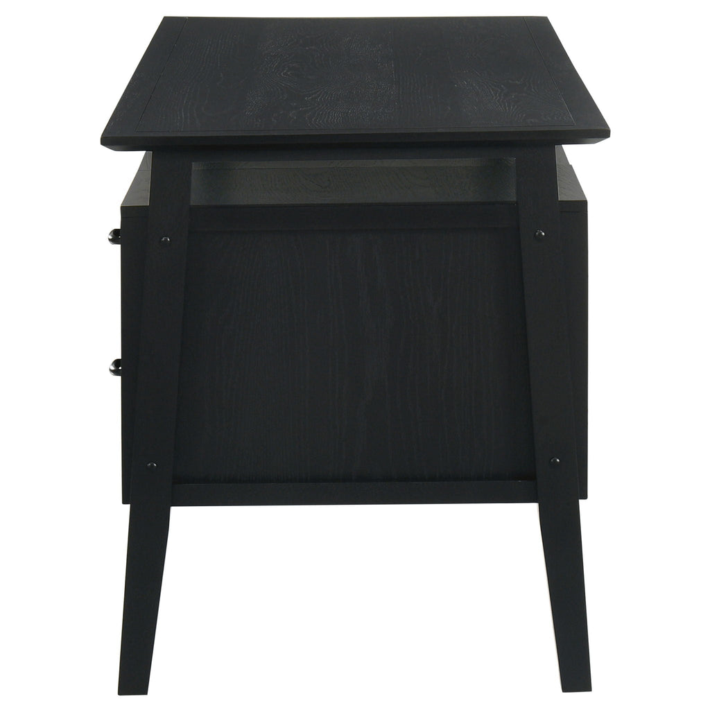 Goodson 64-inch 4-Drawer Double Pedestal Computer Desk Black