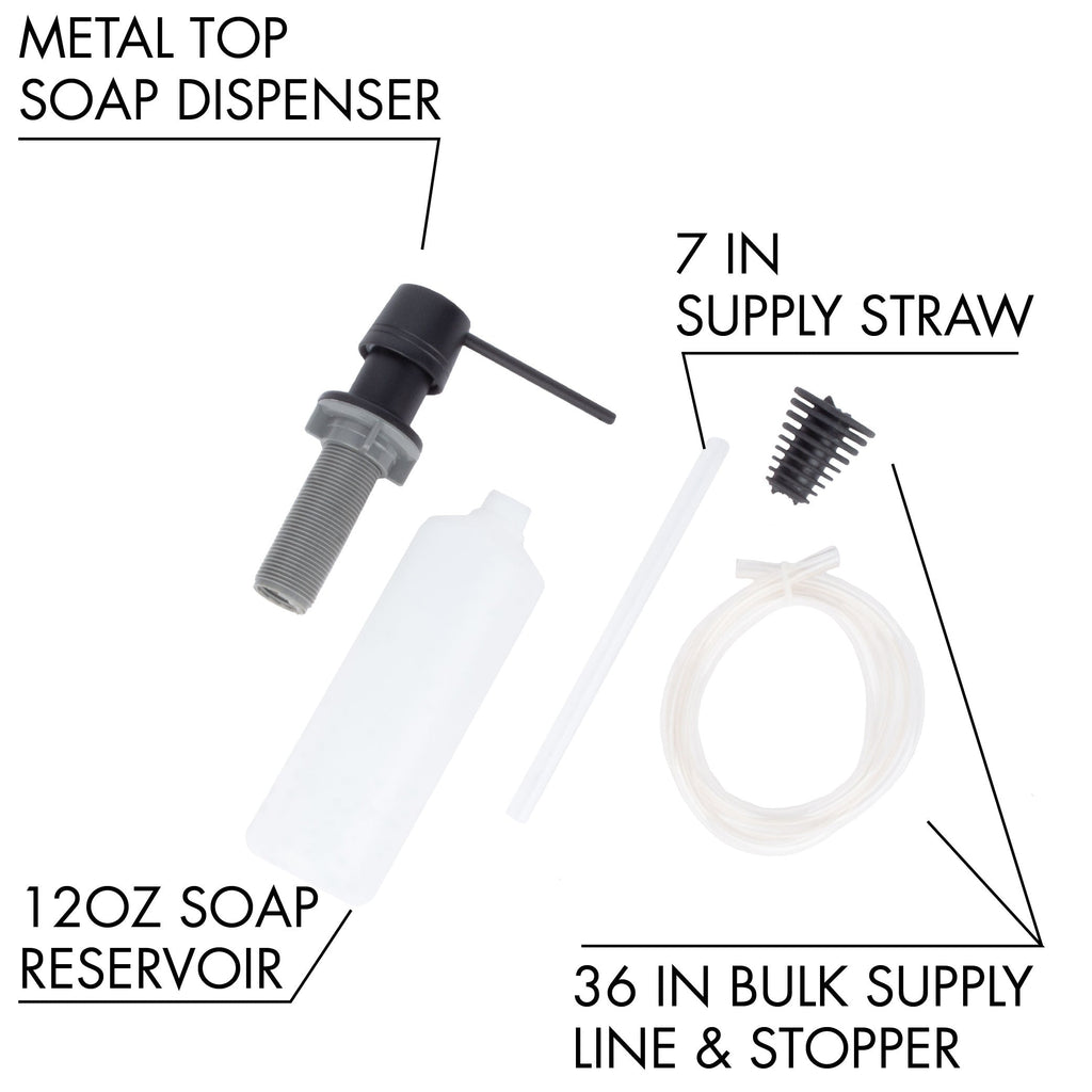 Laundry Tub Soap Dispenser (Black Finish)