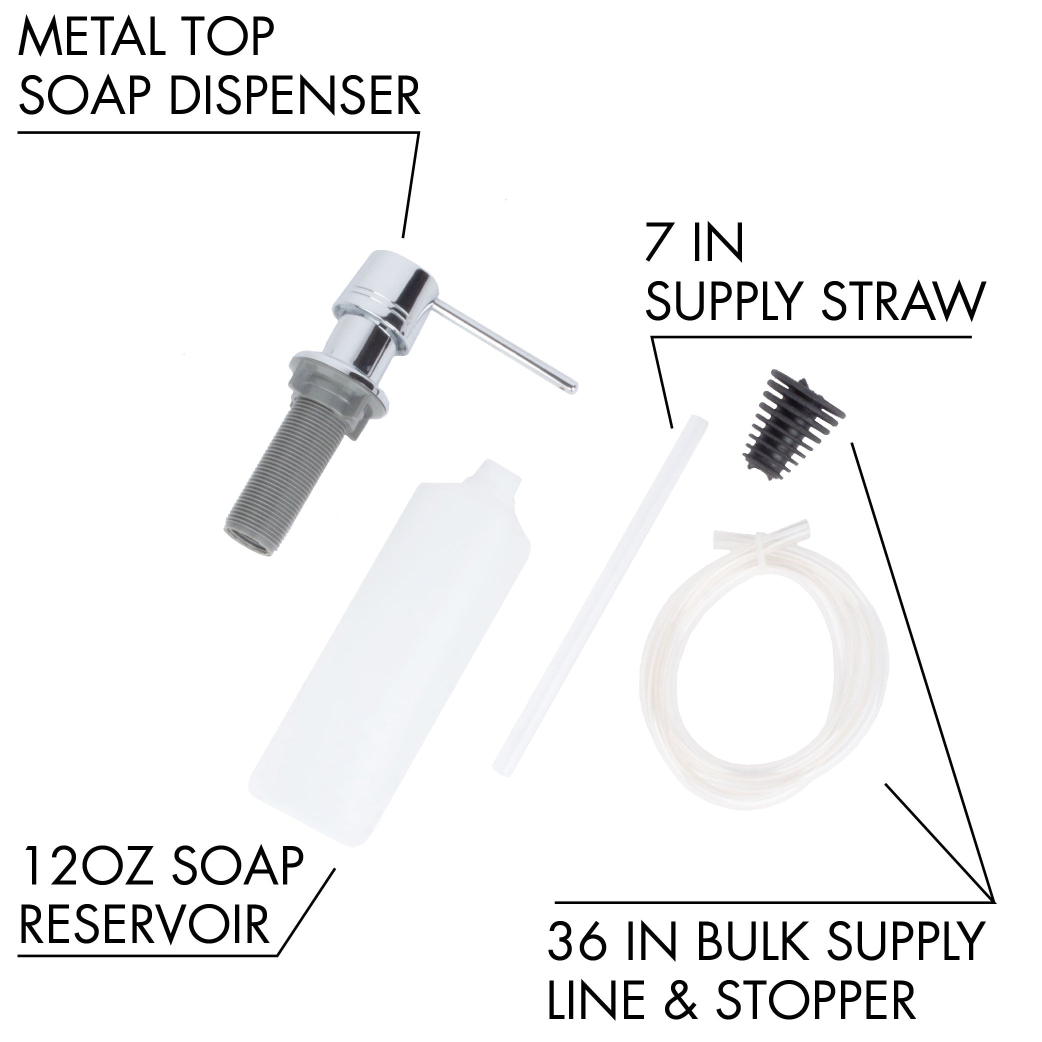 Laundry Tub Soap Dispenser (Chrome Finish)