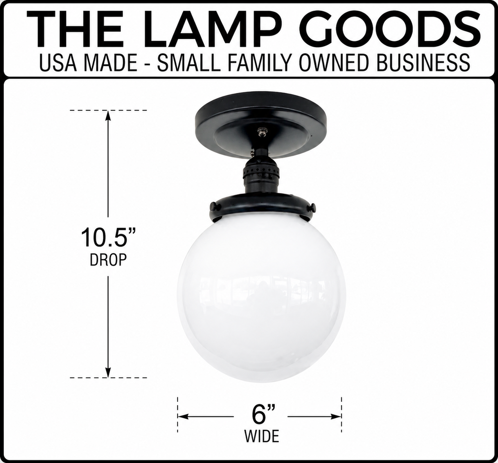 Globe CEILING LIGHT of Schoolhouse Details