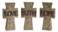 Stone Tabletop Sentiment Cross (Set of 3)