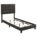 Mapes Upholstered Twin Panel Bed Charcoal