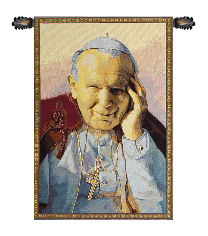 Pope John Paul II Papa Wojtyla Italian Tapestry