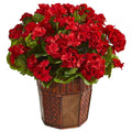 Geranium Artificial Plant in Decorative Planter
