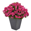 Geranium Artificial Plant in Slate Plater UV Resistant (Indoor/Outdoor)