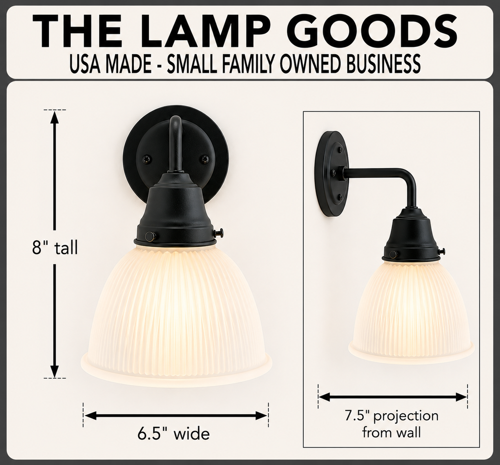 Frosted Glass Factory Holophane Wall Sconce Light Fixture
