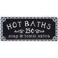 Hot Baths Metal Sign (Pack of 2)