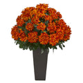 27" Spider Mum Artificial Plant in Black Planter