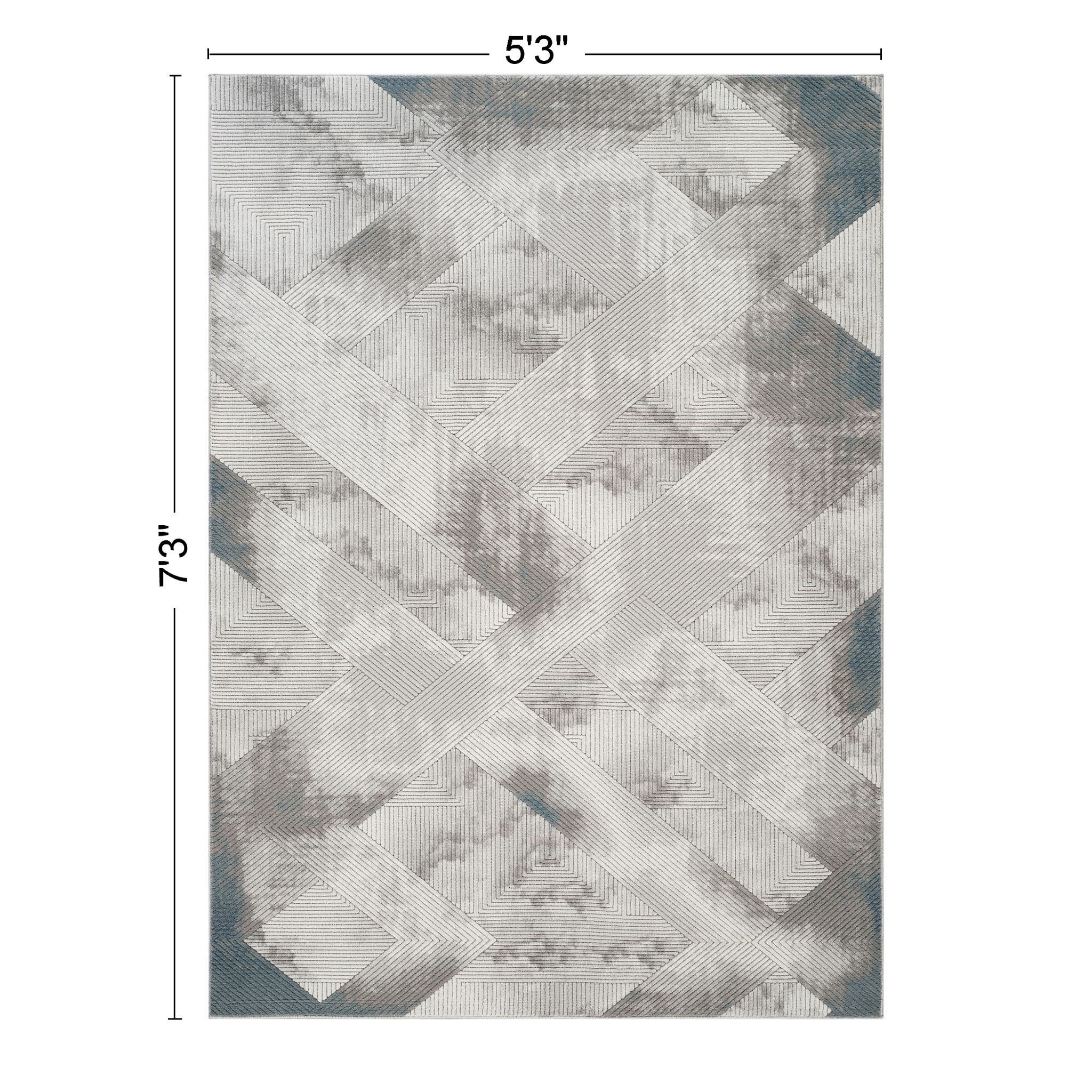 Geometrix - Contemporary Rug With 3D Effect
