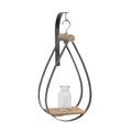 Hanging Bottle Vase in Teardrop Frame (Set of 2)