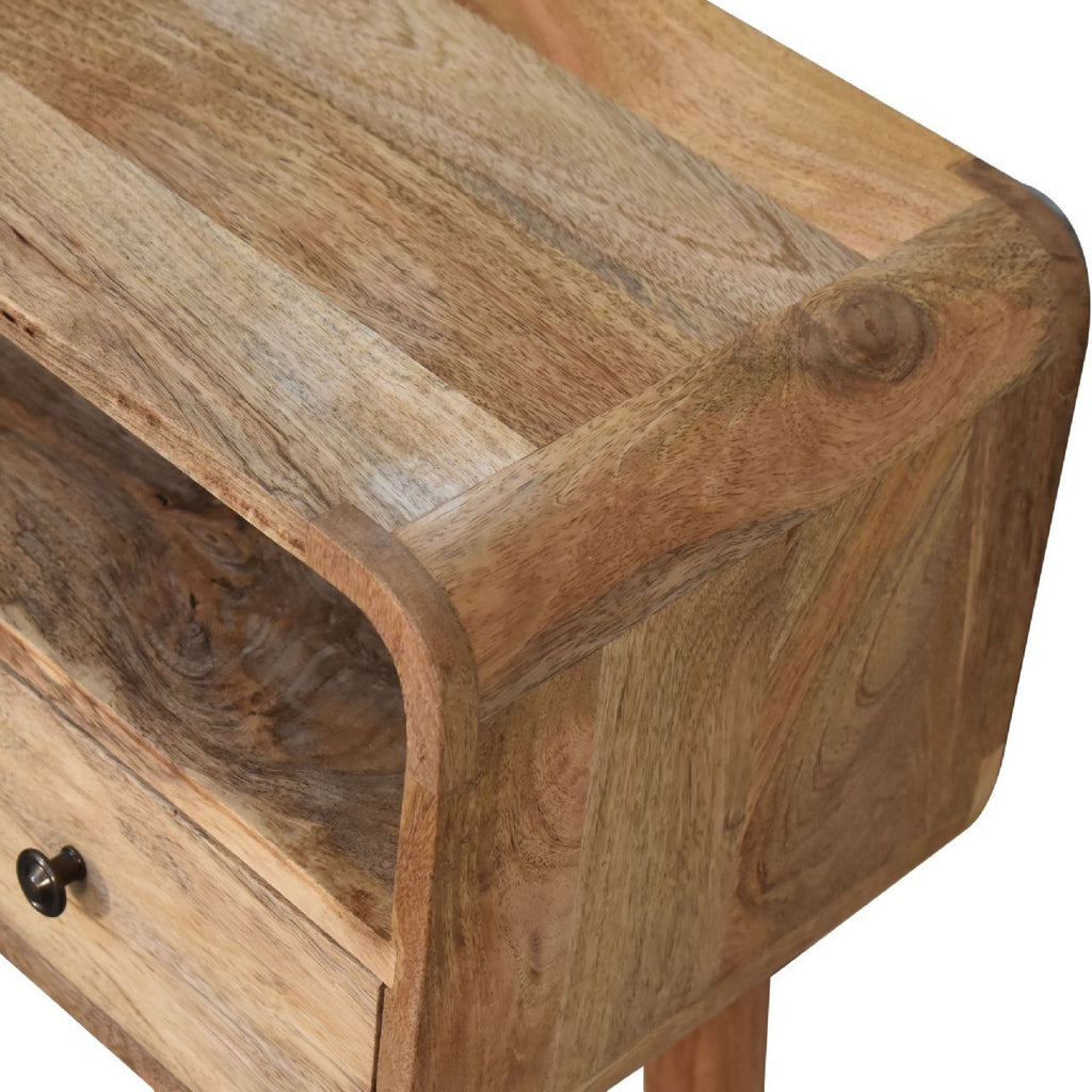 Curved Chestnut Console Table