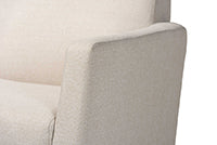 Baxton Studio Yashiya Mid-century Retro Modern Light Beige Fabric Upholstered Rocking Chair