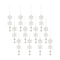Jewel Tiered Snowflake Ornament Drop (Set of 12)
