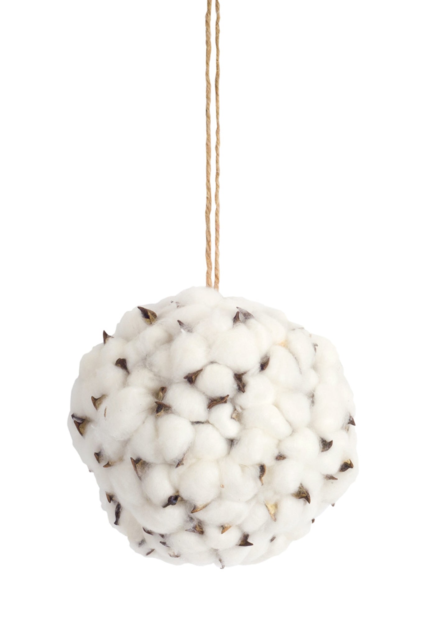 Cotton Orb with Twine Hanger (Set of 6)