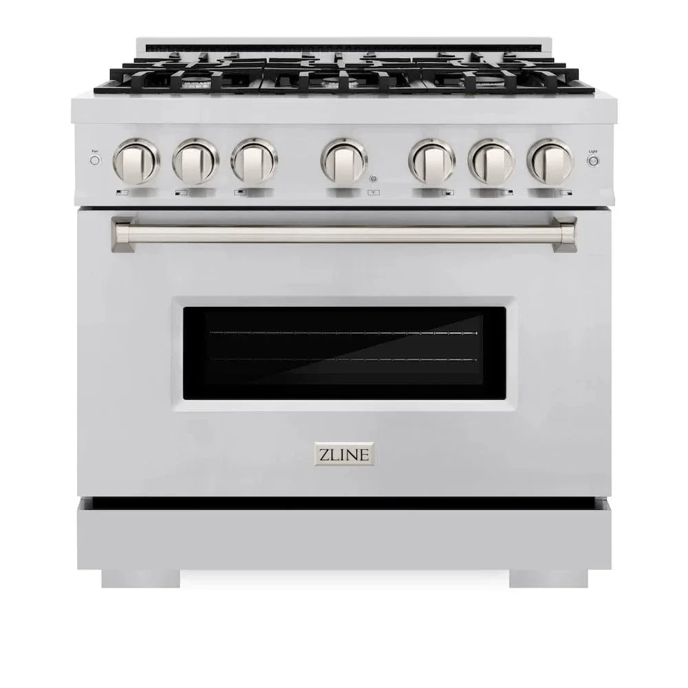 ZLINE 36" Dual Fuel Range, Gas Cooktop, Electric Convection Oven Stainless Steel, CDR36