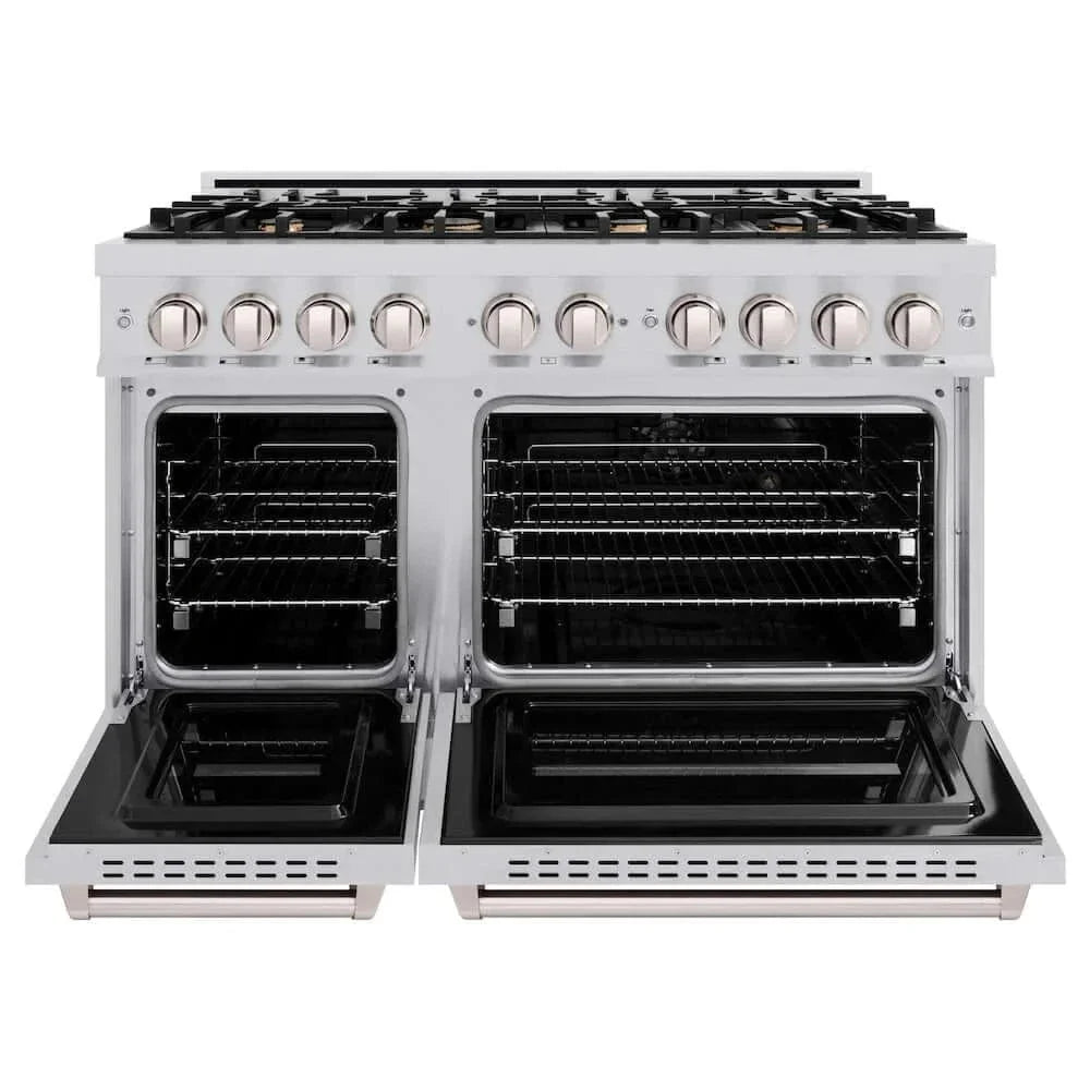 ZLINE 48" Dual Fuel Range, Gas Cooktop, Electric Convection Oven Stainless Steel, CDR-BR-48