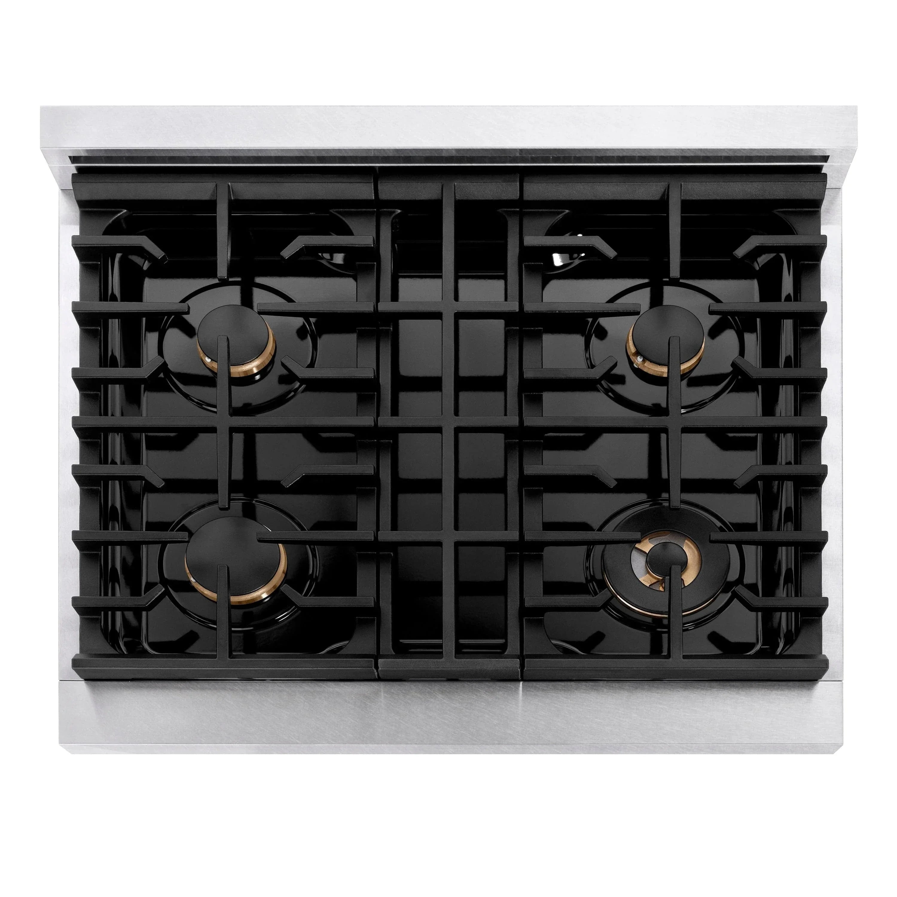 ZLINE 36" Paramount Gas Rangetop DuraSnow® Stainless Steel Brass Burners SRTS-BR-36