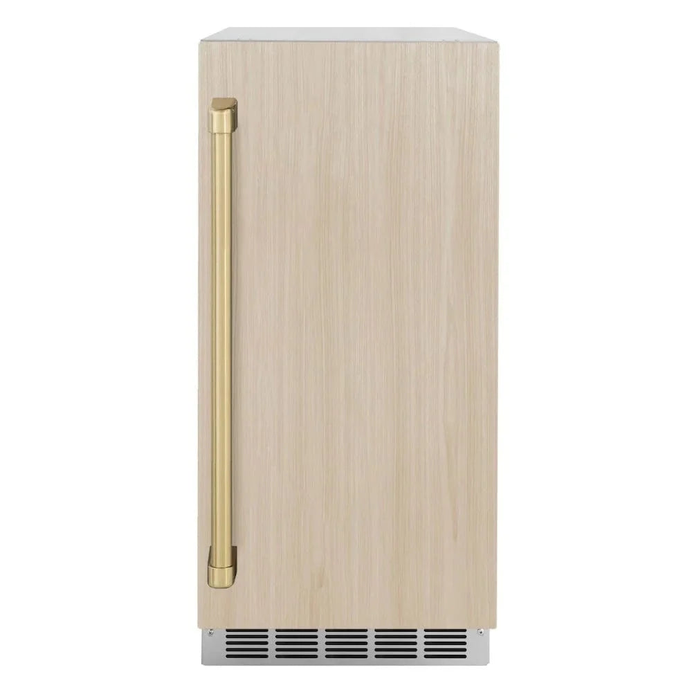ZLINE 15" Touchstone Clear Cube Ice Maker Drain Pump Panel Ready Door Champagne Bronze Door ICCDPZ-15-CB