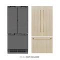 ZLINE 36" Panel Ready Built-In Bottom Freezer Refrigerator,Water Dispenser, Ice Maker,Graphite Gray, Gold GRBIVZ-36-G