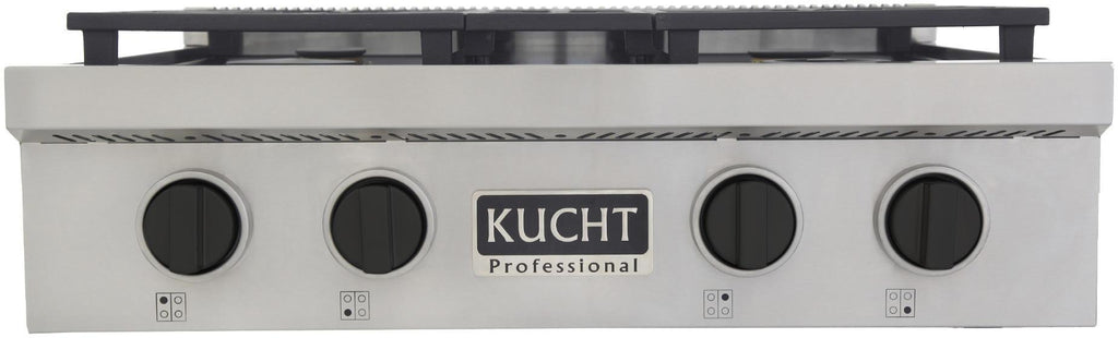 Kucht 30 Inch Gas Sealed Burner Rangetop, KFX309T-K
