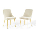 Viscount Performance Velvet Dining Chairs Set of 2 by Modway