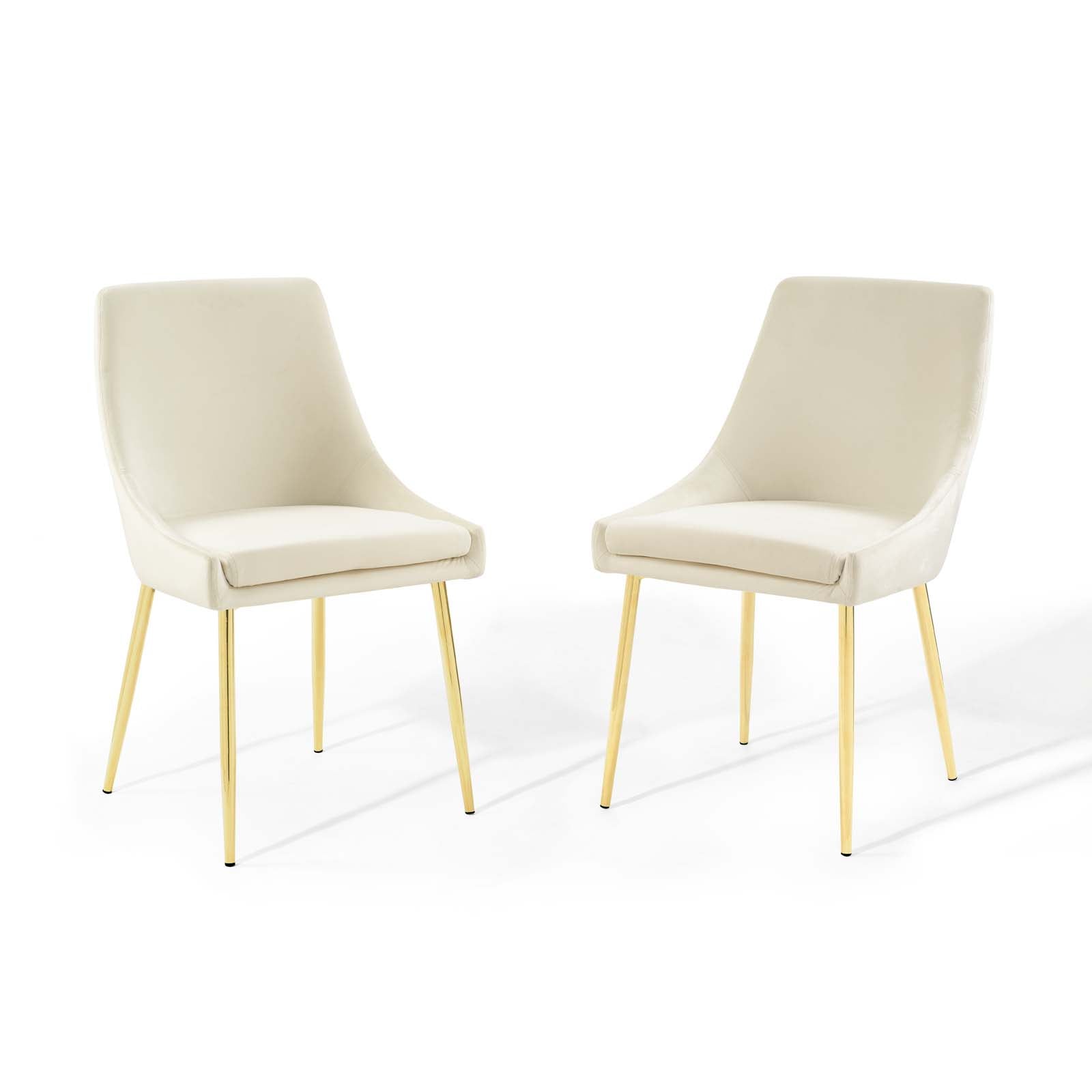 Viscount Performance Velvet Dining Chairs Set of 2 by Modway