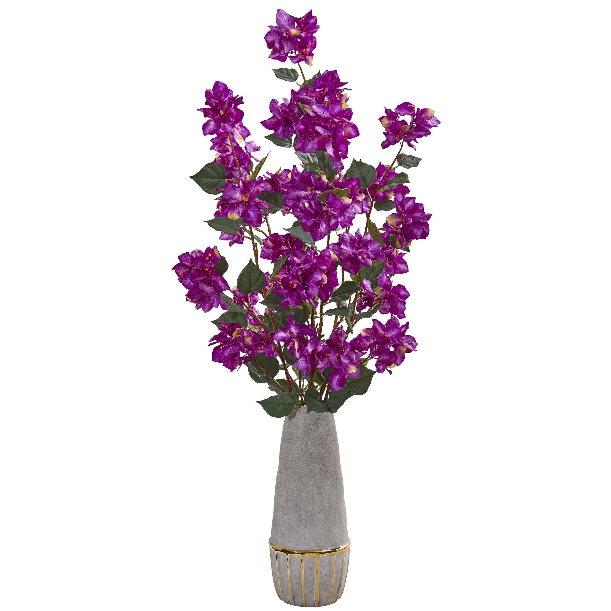 39" Bougainvillea Artificial Arrangement in Stoneware Vase