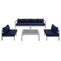 Shore 5 Piece Sunbrella¨ Fabric Outdoor Patio Aluminum Sectional Sofa Set by Modway