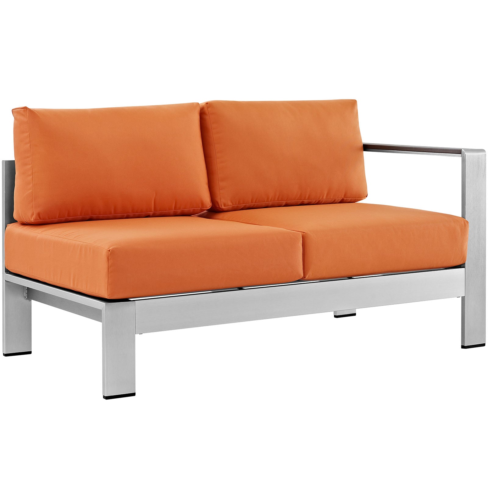 Shore Right-Arm Corner Sectional Outdoor Patio Aluminum Loveseat by Modway
