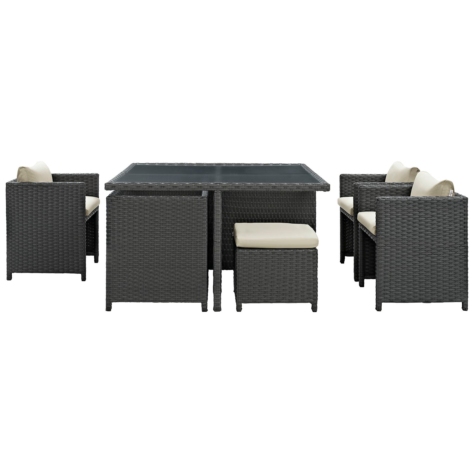 Sojourn 9 Piece Outdoor Patio Sunbrella¨ Dining Set by Modway