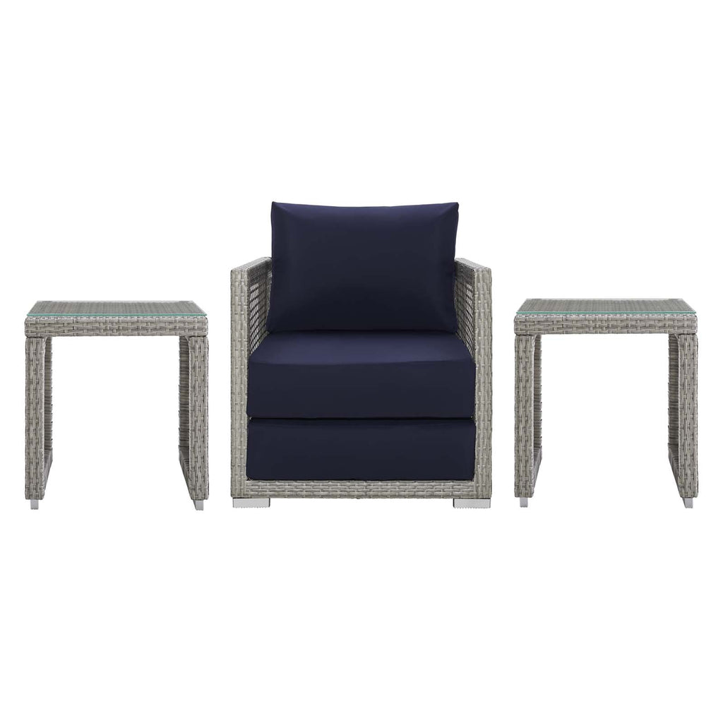 Aura 3 Piece Outdoor Patio Wicker Rattan Set by Modway